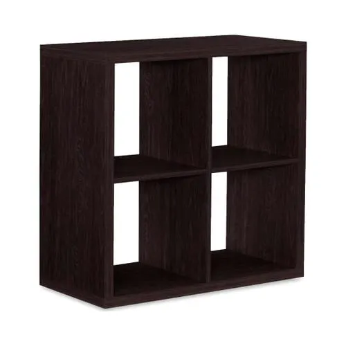 Gabinete de almacenamiento Kinne Collection Espresso 4 Cubby