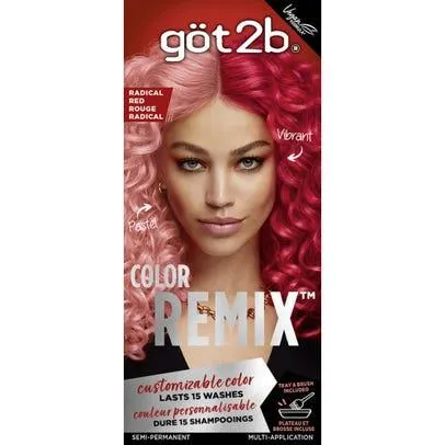 Got2b Color Remix Customizable Semi-Permanent Hair Color - 092 Radical Red