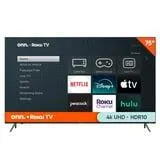 onn 75" Class 4K UHD LED Roku Smart TV, 100044717