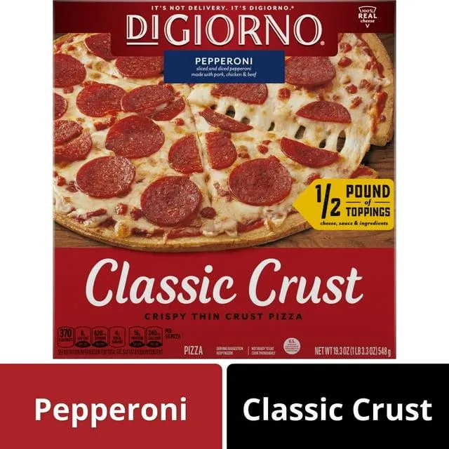 DiGiorno Pepperoni Classic Crust Pizza, 19.3 oz (Frozen)