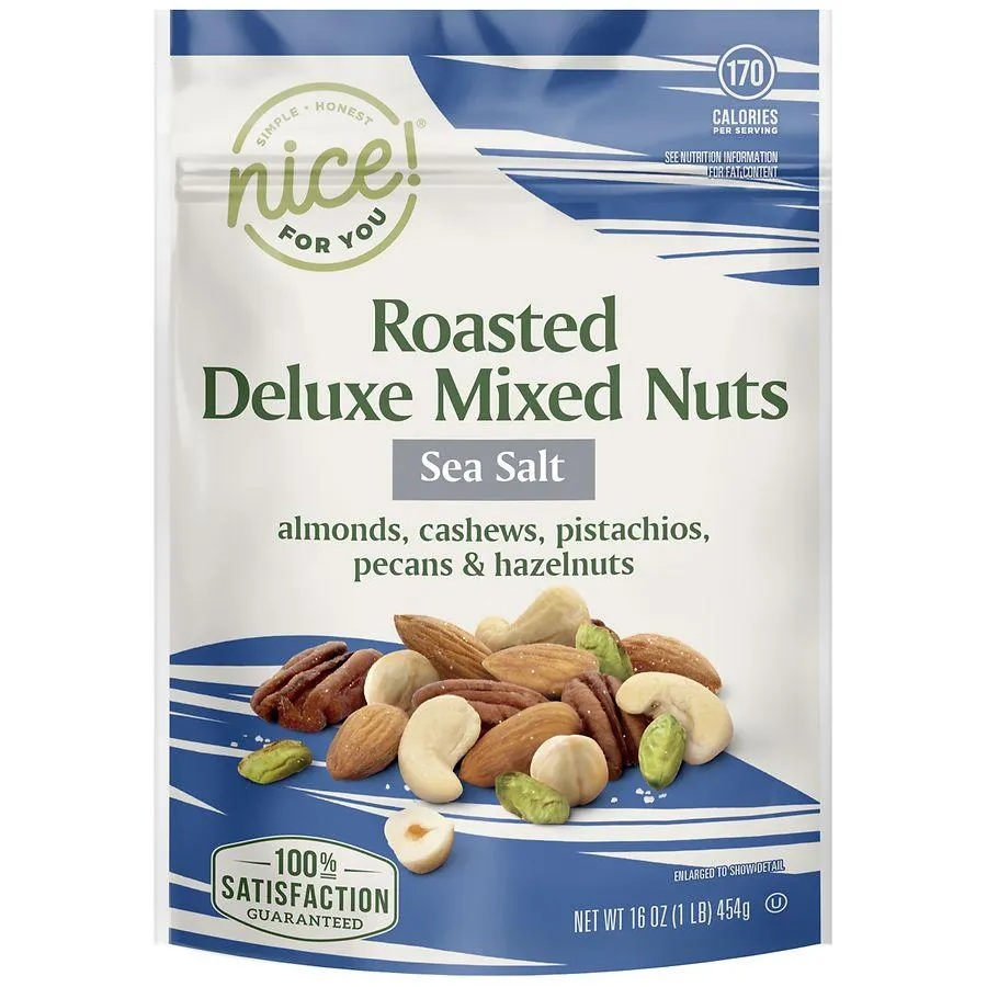 Nice! Roasted Deluxe Mixed Nuts Sea Salt, 16.0 oz