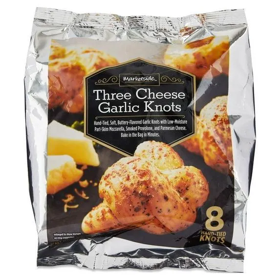 Marketside Three Cheese Garlic Bread Knots, 12.1 oz, 8 Count