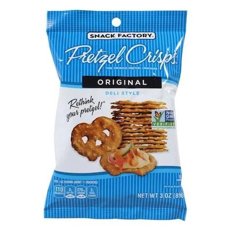 Snack Factory Original Pretzel Crisps, 3-oz. Bags