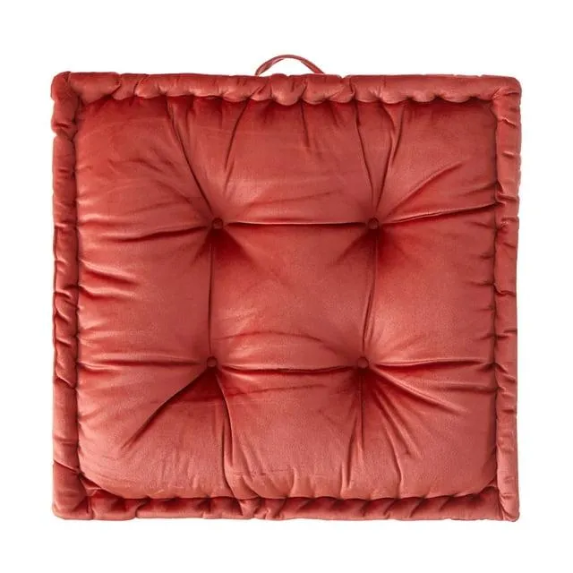 Stylehouse 20" x 20" Velvet Adult Floor Pillow, 1 Each