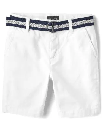 Shorts chinos con cinturón para niños - simplywht