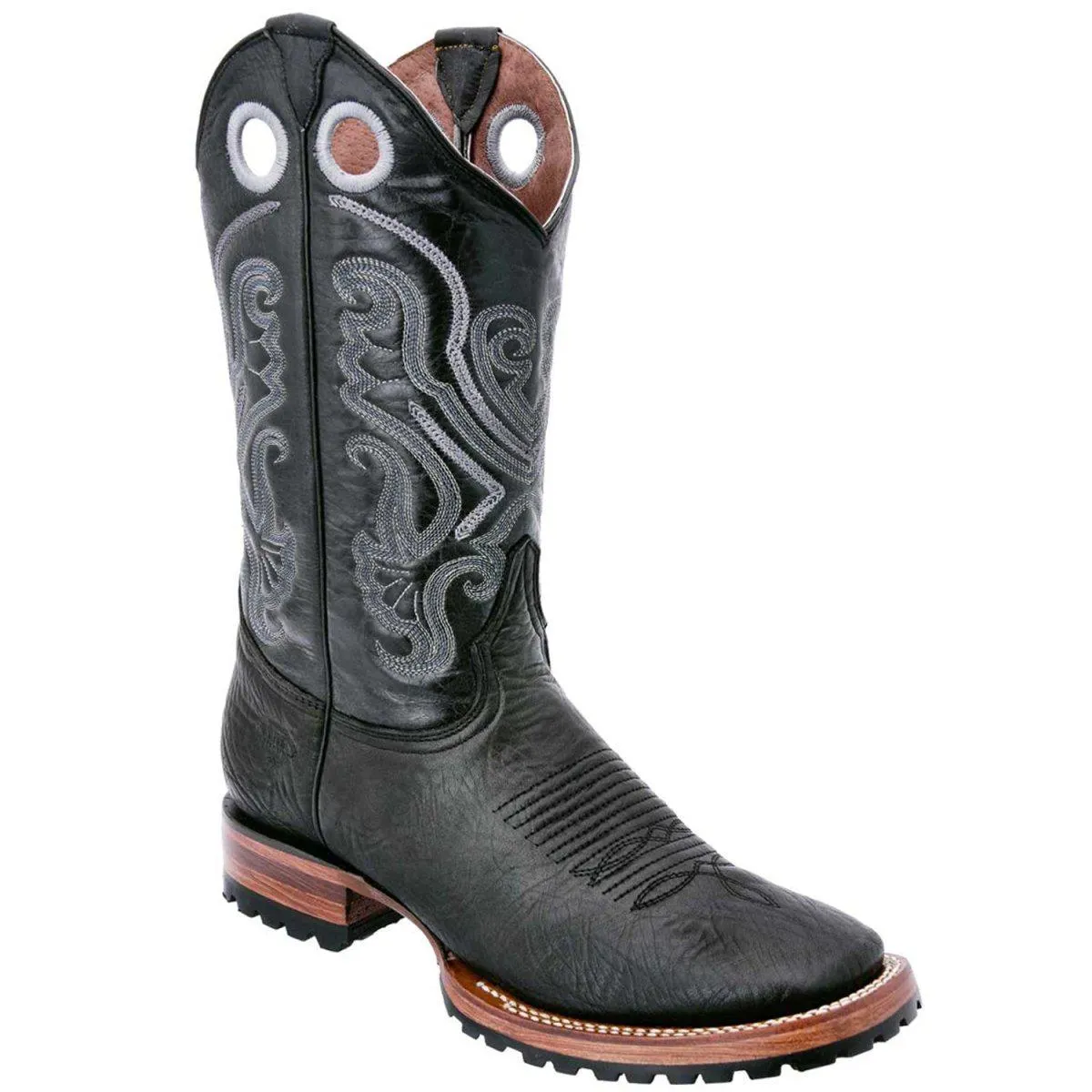 Botas de Cuero Cuello de Toro Original Horma Rodeo Suela Tractor WD-285