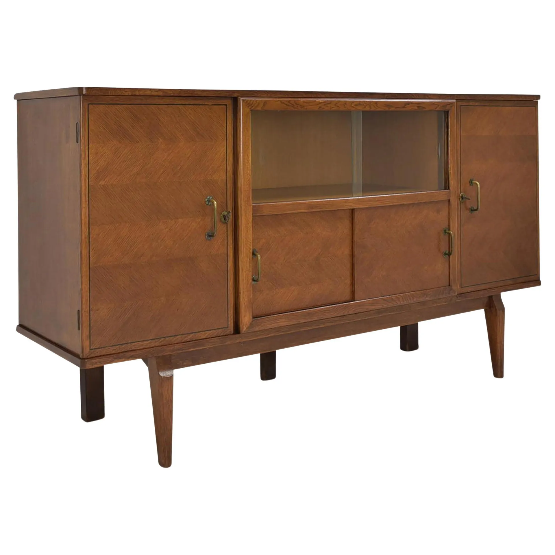 Aparador Art Decó Vintage de mediados de siglo en roble, 1950