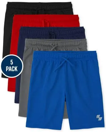 Shorts de baloncesto para niños, paquete de 5 - multi clr