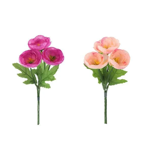 10" Spring Assorted Purple & Pink Ranunculus Pick by Bloom Room