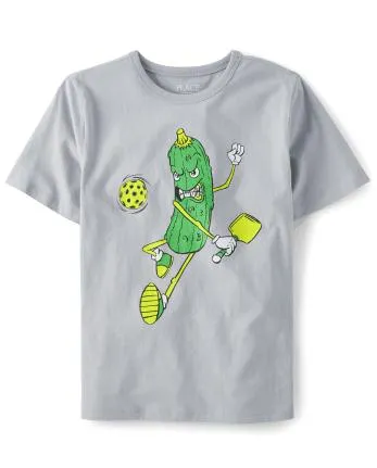 Camiseta con estampado de pepinillos para niños - chalk gray