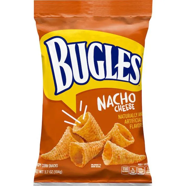 Bugles Nacho Cheese Crispy Corn Snacks, 3.7-oz.
