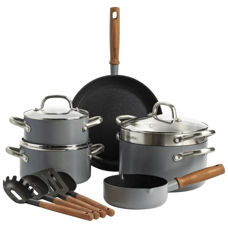 GreenPan Juego de Cocina Antiadherente de Aluminio Anodizado Duro de 13 Piezas