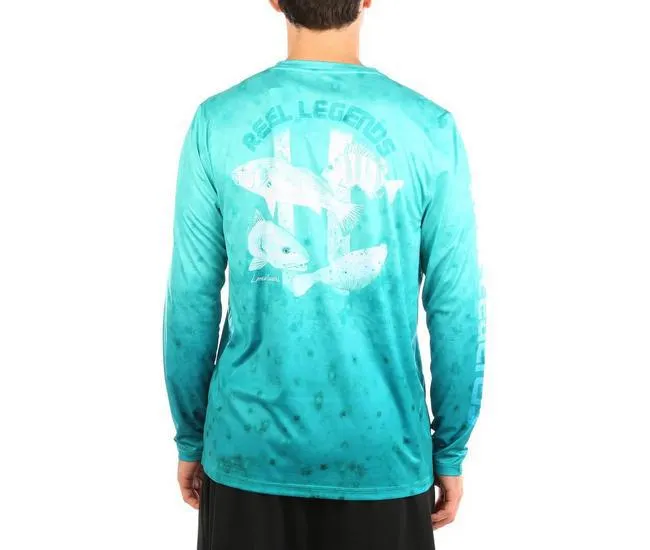 Mens Pier Party Fish Reel-Tec Long Sleeve T-Shirt