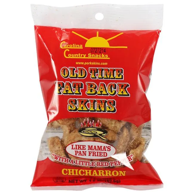 Carolina Country Snacks Old Time Fat Back Skins with a Little Red Pepper, 1.5 oz.