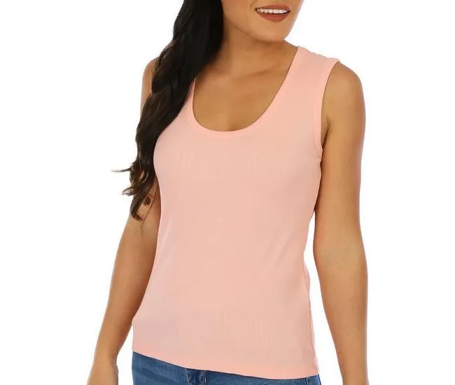 Womens Ribbed Scoop Neck Tank