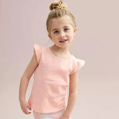 Baby & Toddler Girl Jumping Beans® Slub Flutter Sleeve Top