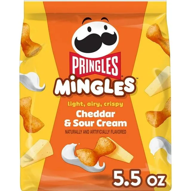 Pringles Mingles Gluten-Free Cheddar and Sour Cream Puffed Snacks, Cheese Puffs, 5.5 oz
