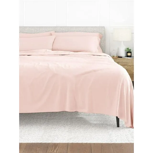 Comfort Canopy - Ultra Soft 6 PC Microfiber Adult Bed Sheet Set - 19 Vibrant Colors with Extra Pillowcases - Blush Bed Sheets for King, Queen, Full, & Twin Beds