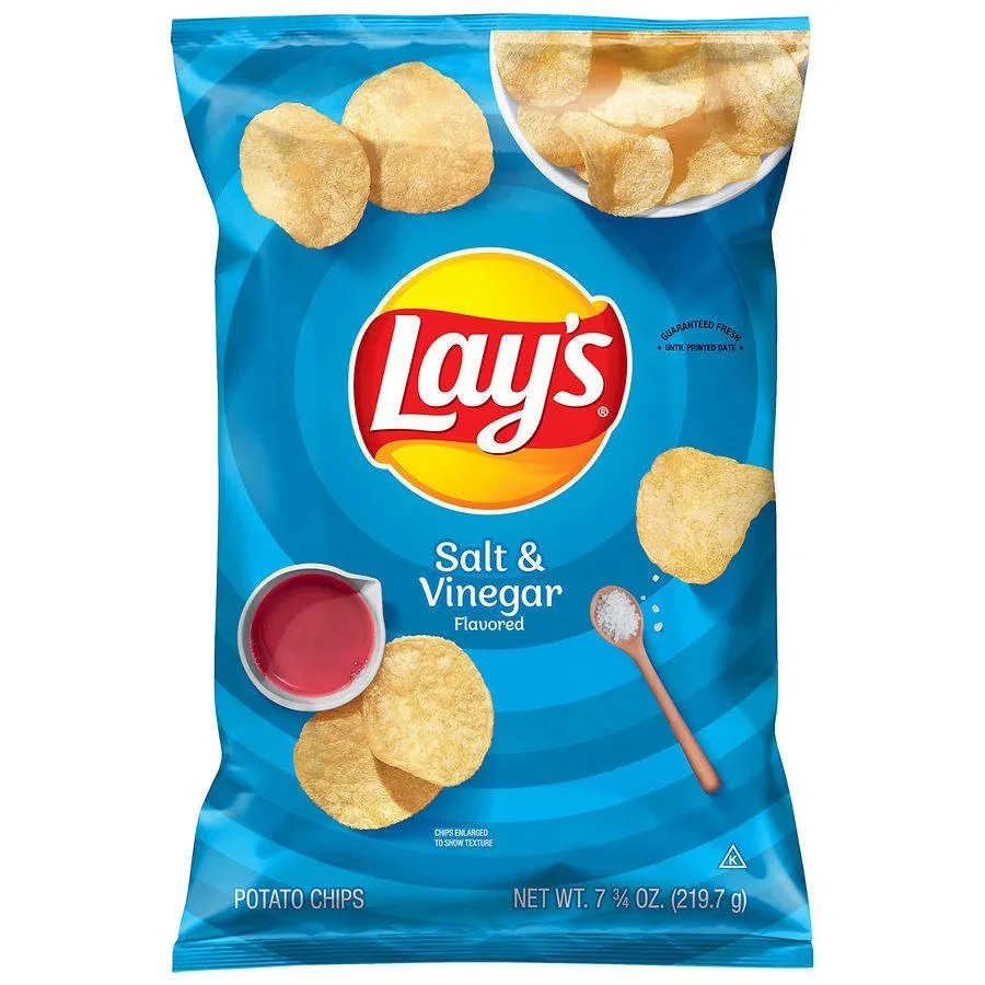 Lay's Potato Chips Salt & Vinegar, 7.75 oz