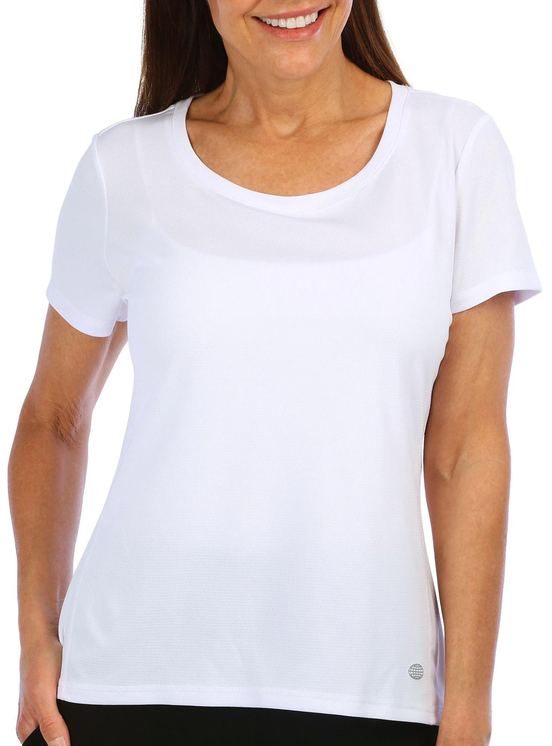 Reel Legends Womens Freeline Round-Neck Short Sleeve Top
