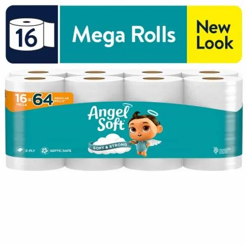 Angel Soft® Soft & Strong Toilet Paper 2-Ply Mega Rolls