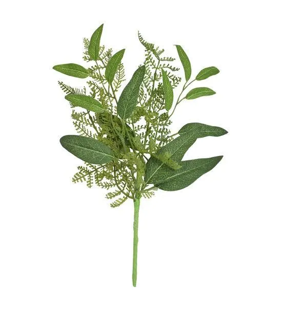 13" Spring Green Eucalyptus & Leaves Pick by Bloom Room