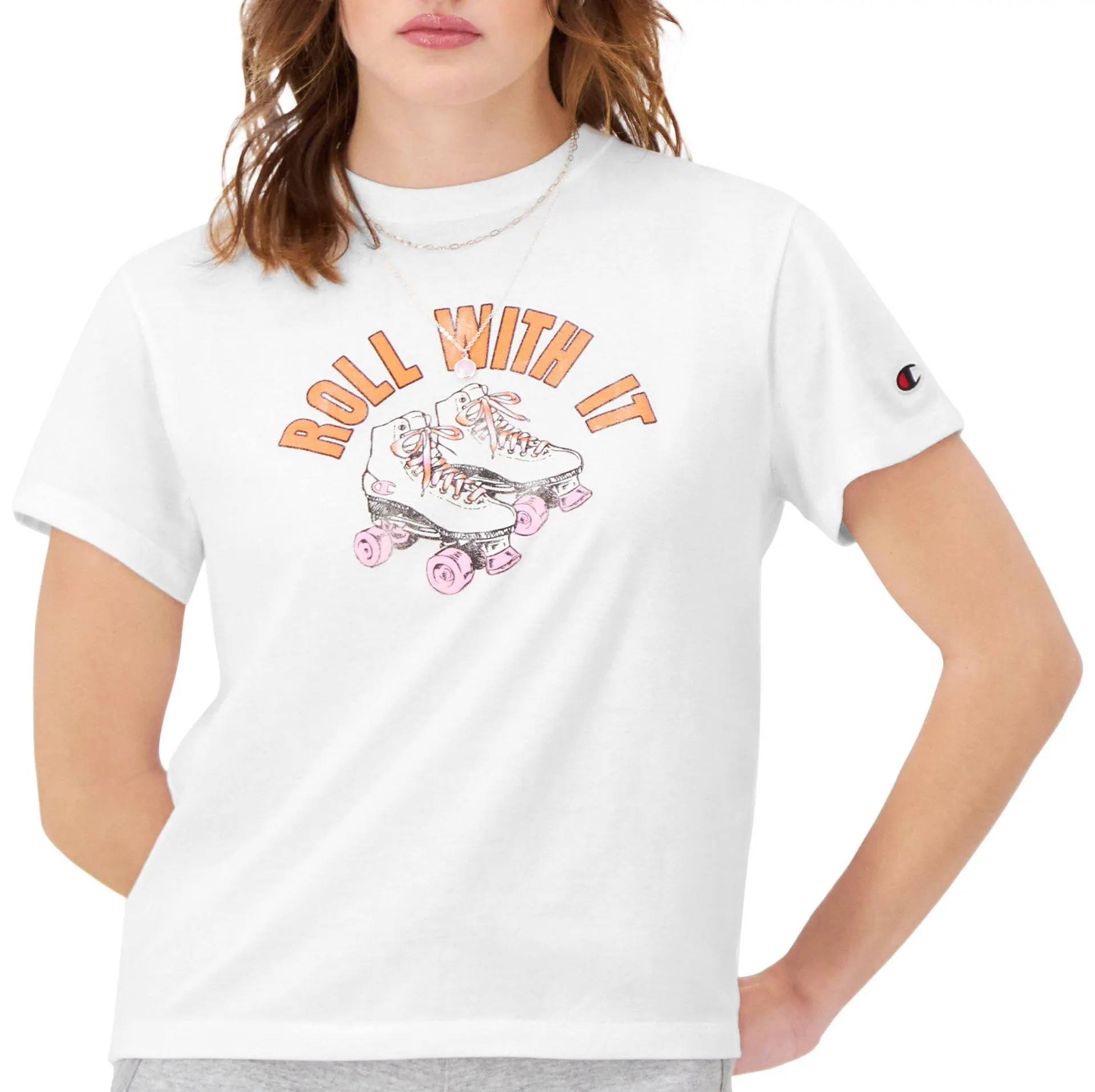 Champion Womens Roll It With It Short Sleeve T-Shirt