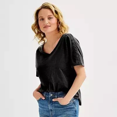 Women's Sonoma Goods For Life® Lace Dolman Tee