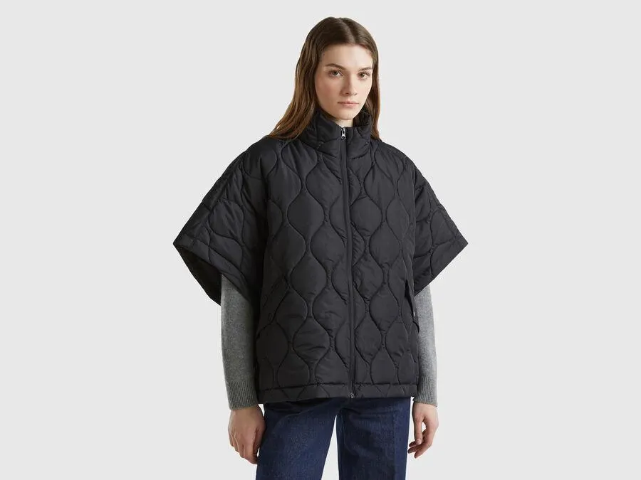 Quilted cape with lightweight padding
