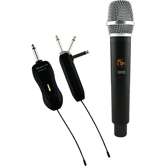 Multipurpose Wireless Microphone With Rechargeable Receiver