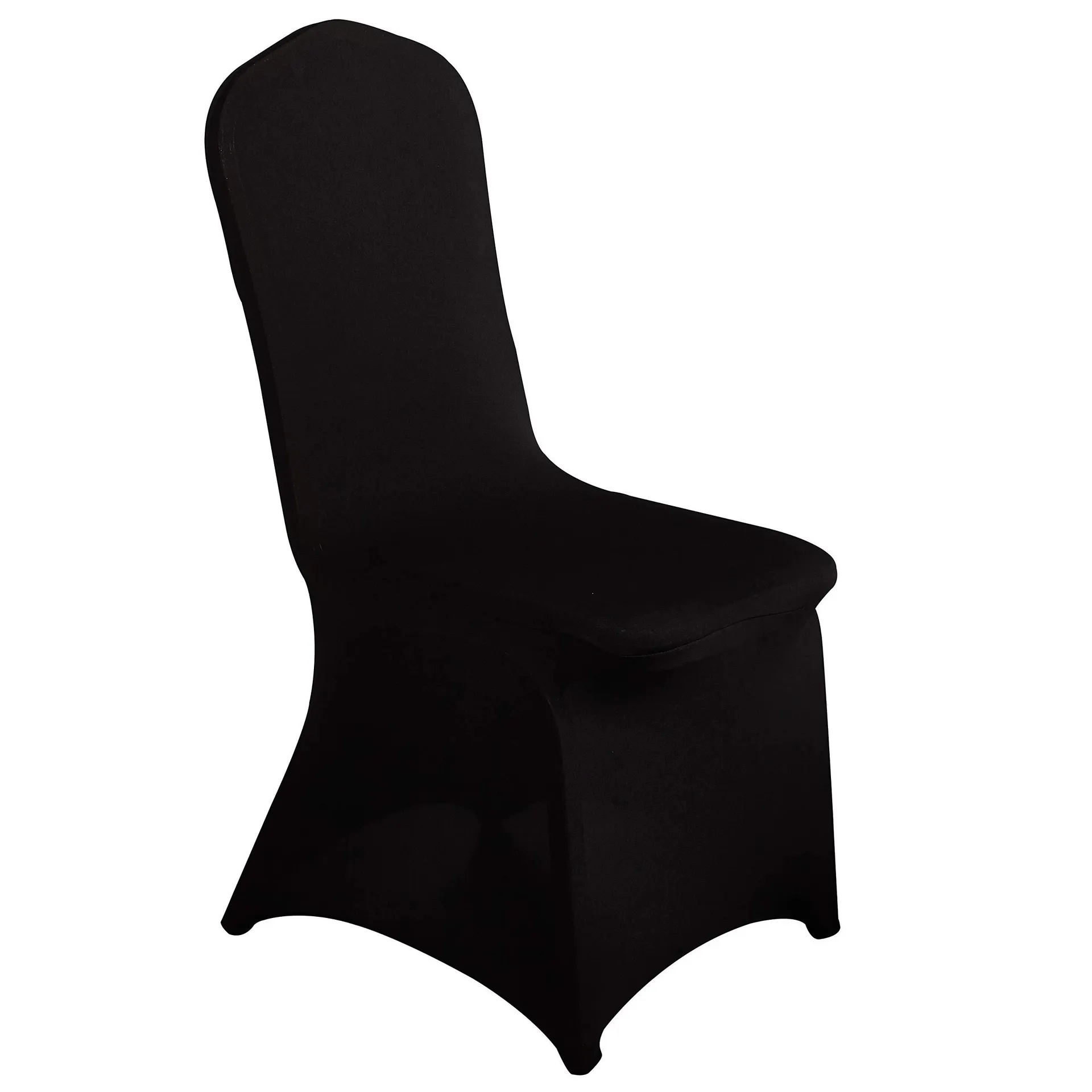LZY Spandex Chair Cover Stretch Slipcovers for Wedding Party, Dining Banquet Chair Decoration Covers (Black, 100)