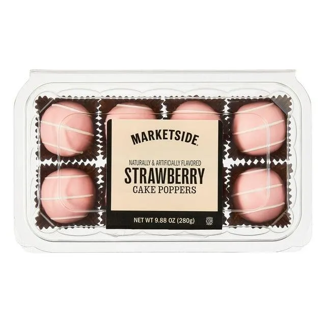 Marketside Strawberry Cake Poppers, 9.88 oz, 8 Count