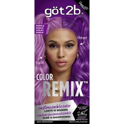 Got2b Color Remix Customizable Semi-Permanent Hair Color - 094 Purple Punch