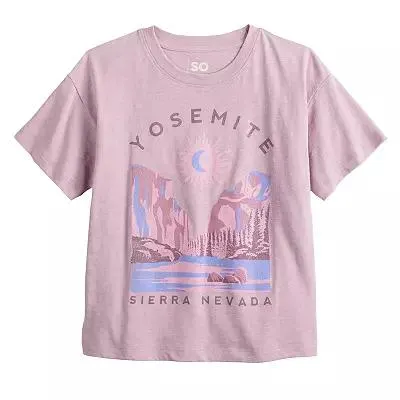 Girls 7-20 SO® Boxy Graphic Tee in Regular & Plus