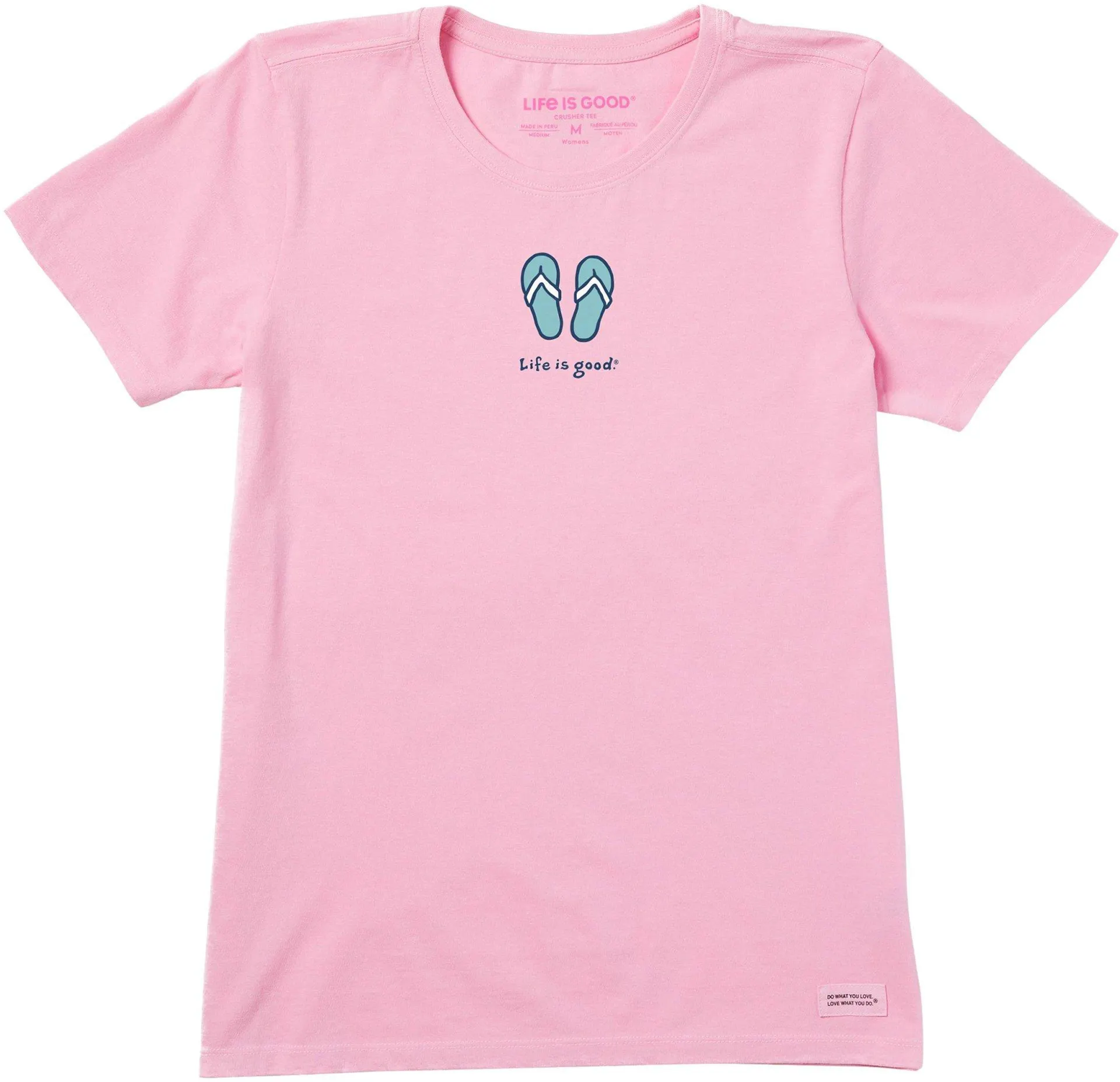 Life Is Good Womens Flip Flops Graphic T-Shirt