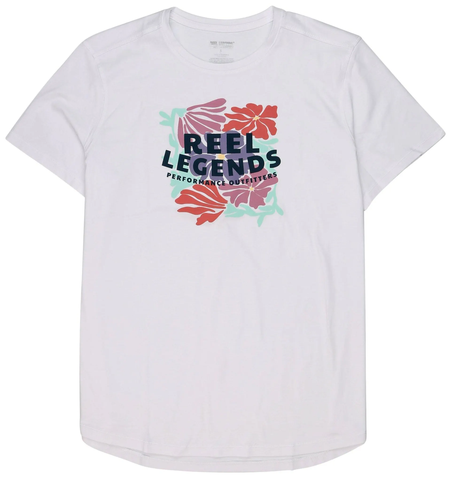 Reel Legends Womens Floral Graphic Short Sleeve Tee