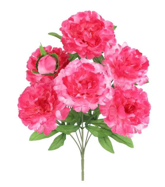 17.5" Spring Dark Pink Peony Bush by Bloom Room
