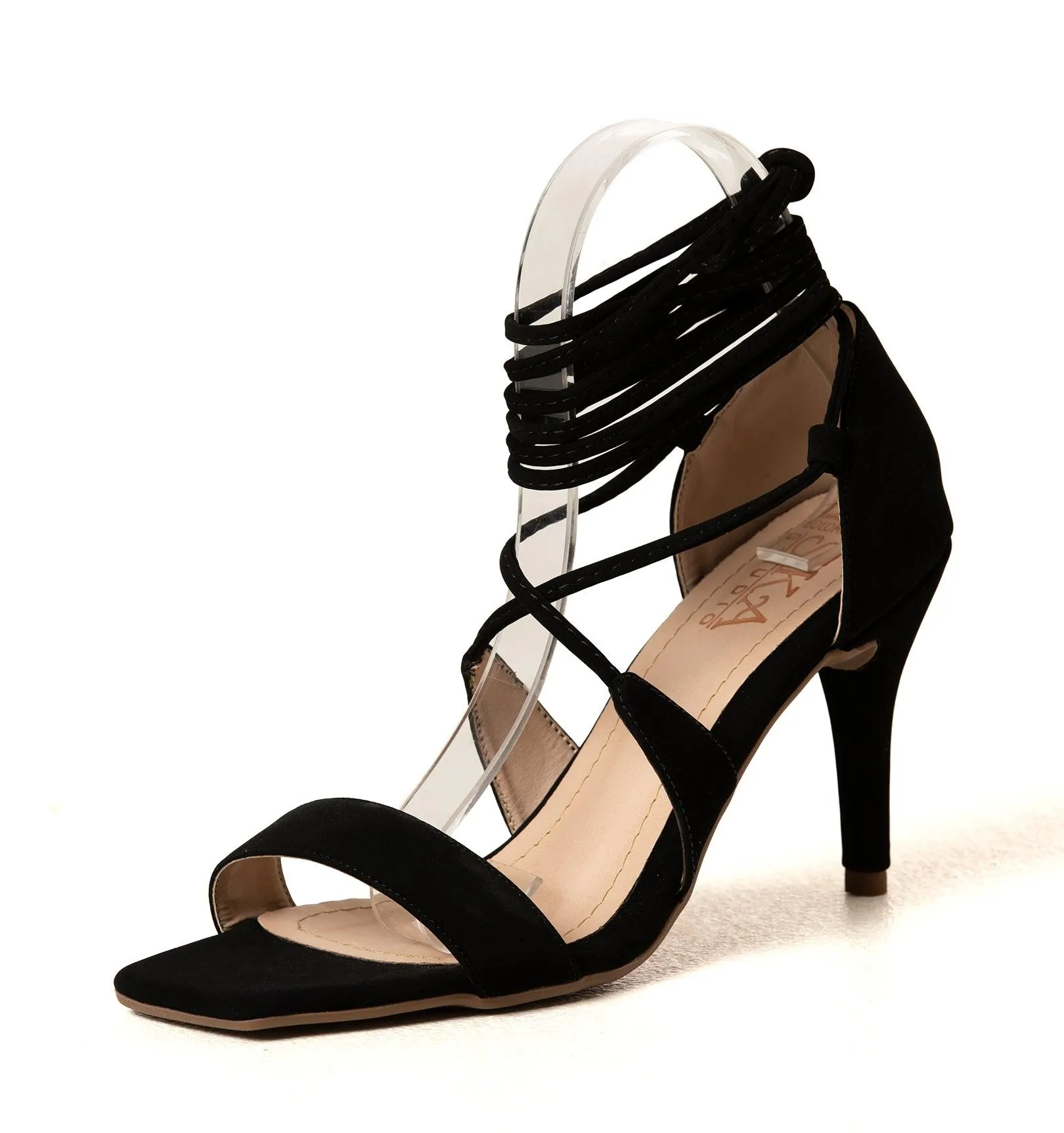 Sandalias De Tacón Con Amarre Estilo Romano 5C1422STA