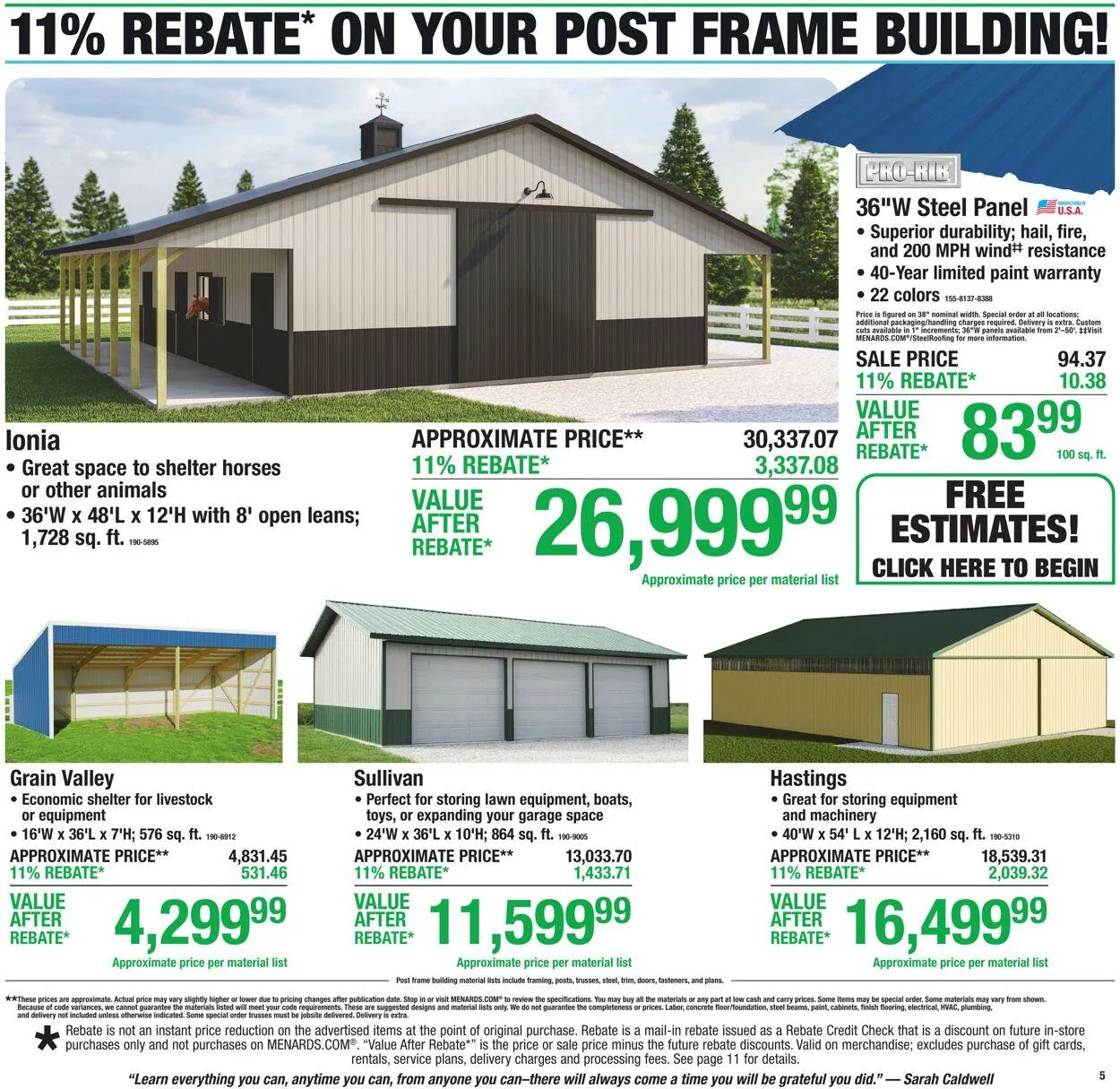 Catálogo de Menards Current weekly ad 9 de septiembre al 20 de septiembre 2026 - Página 1