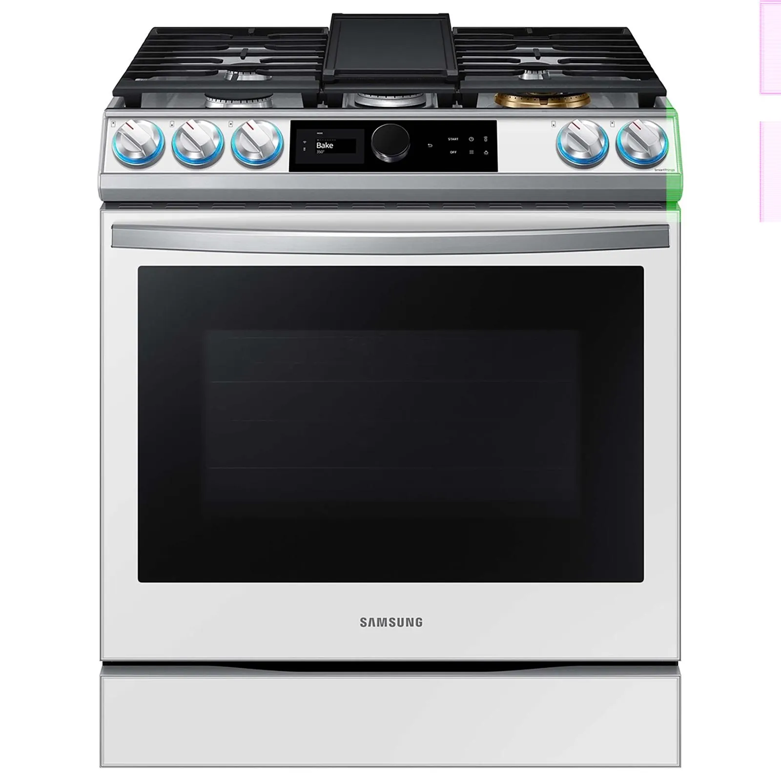 Samsung NX60BB871112AA 30" Bespoke Series Slide-in Gas Range – White Glass