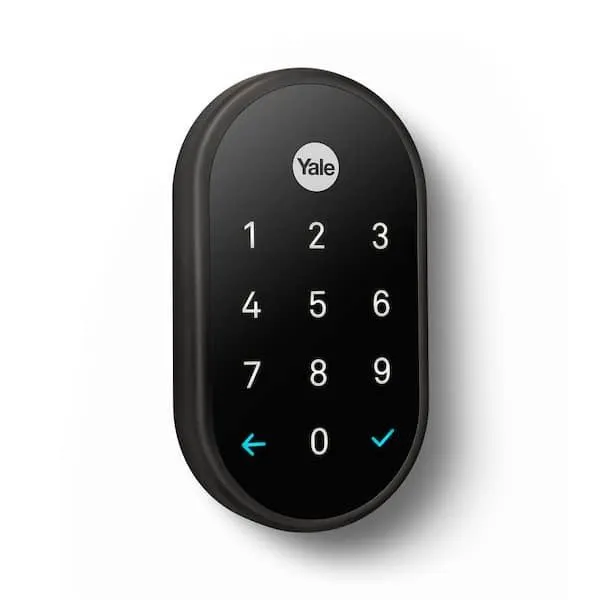 Nest x Yale Lock - Tamper-Proof Smart Deadbolt Lock with Nest Connect - Black Suede