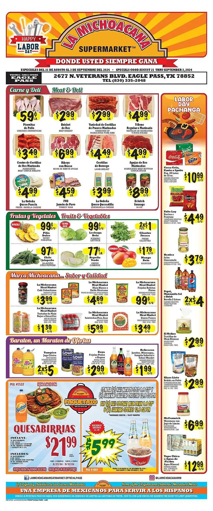 La Michoacana Weekly Ad - 1