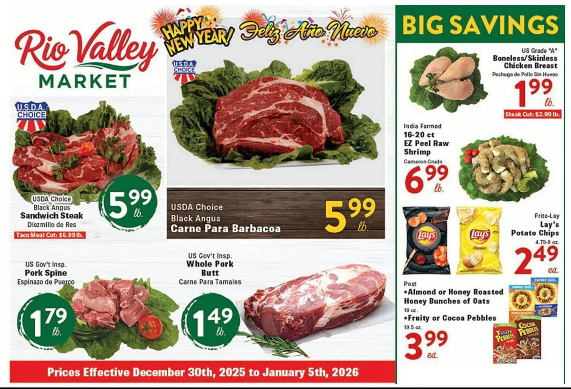 Catálogo de Rio Valley Market weekly ad 30 de diciembre al 5 de enero 2026 - Página 1
