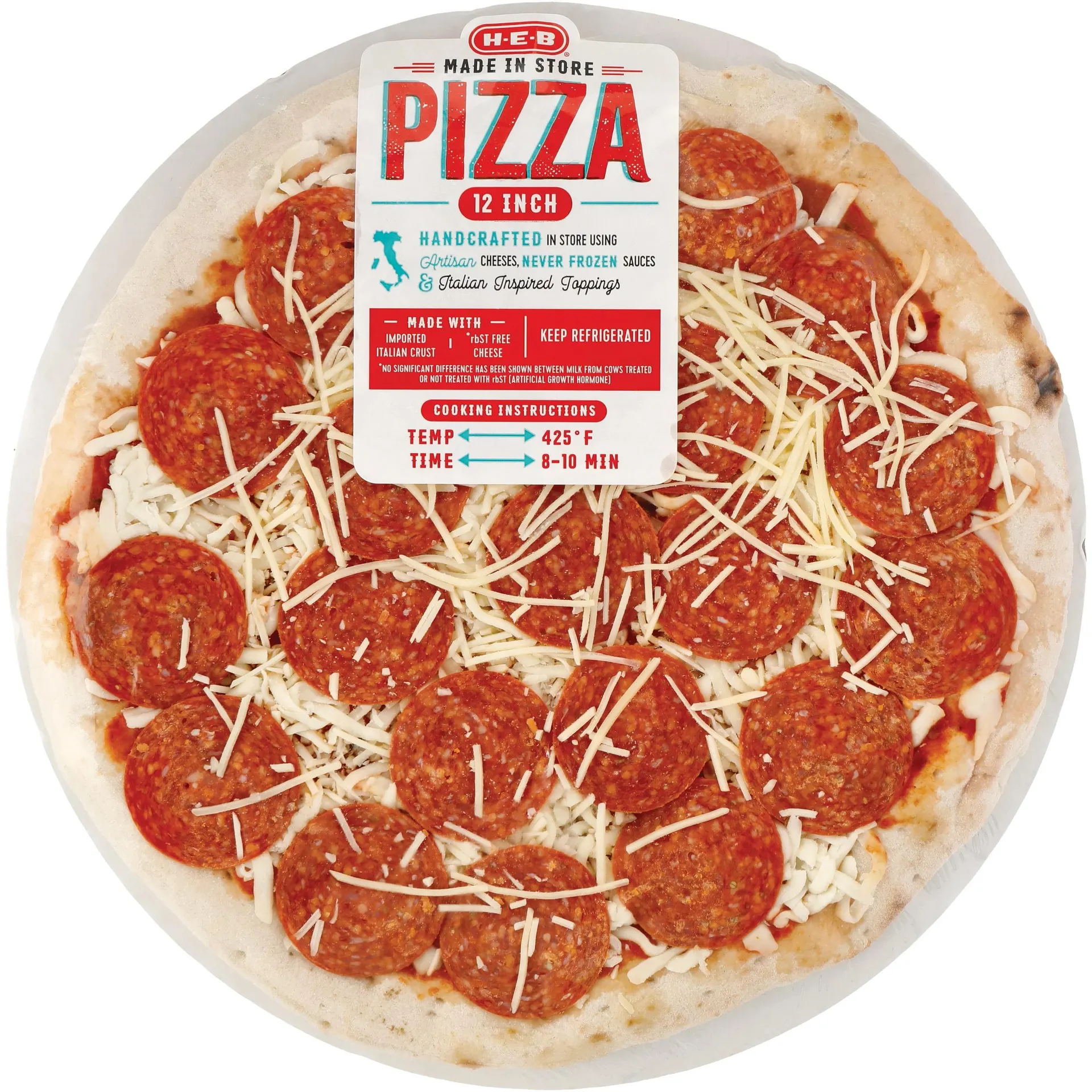 H‑E‑B Fresh Made in Store Pepperoni Pizza
