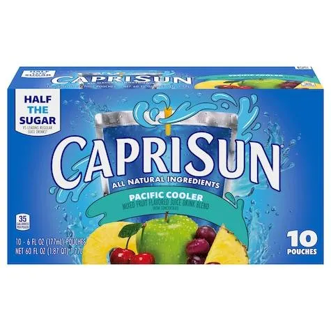 Capri Sun Pacific Cooler Flavored Juice, 10 ct. Box, 6 oz. Pouches