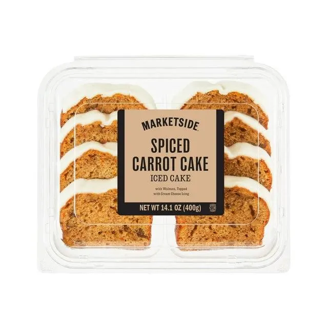 Marketside Iced Carrot Sliced Loaf Cake, 14.1 oz, 8 Count