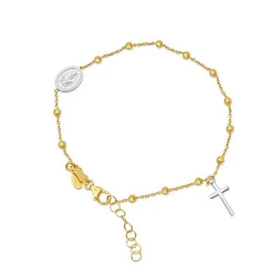 Pulsera Rosario Tricolor - 18k Tri-Color Gold