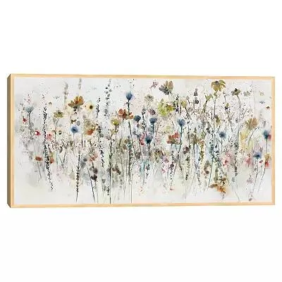 Fine Art Canvas Watercolor Wildflowers