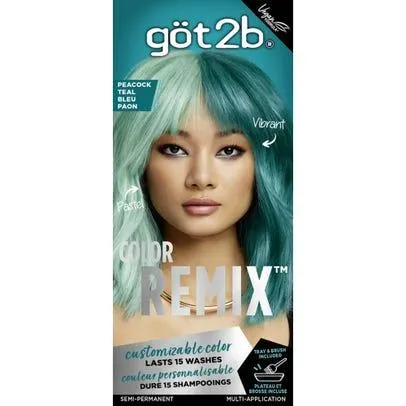 Got2b Color Remix Customizable Semi-Permanent Hair Color - 097 Peacock Teal
