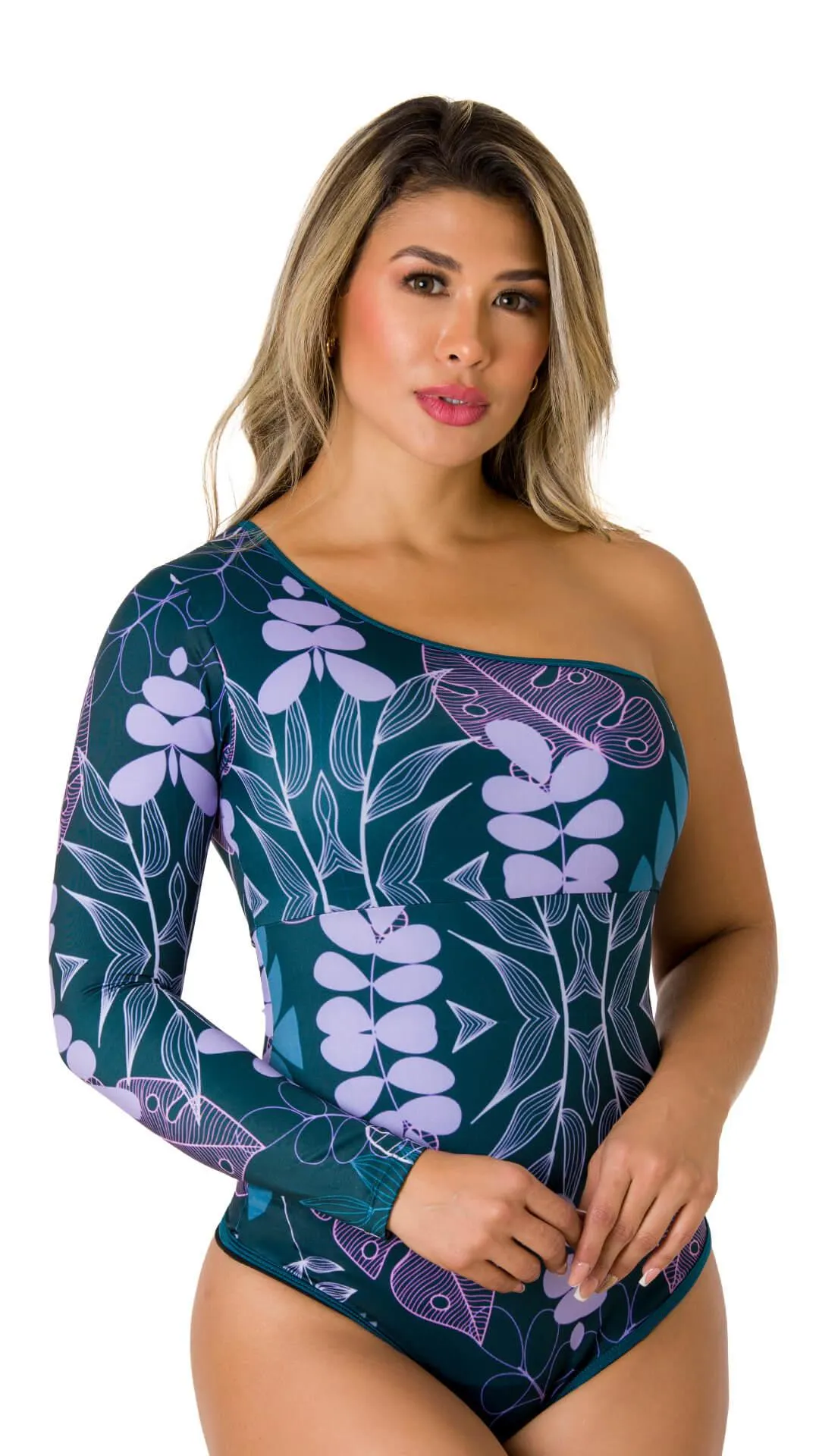 Body Floral Manga Asimetrica 7BB607